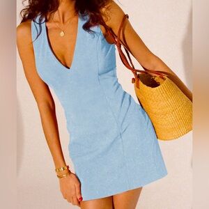 V-Neck Sleeveless Short Dress
